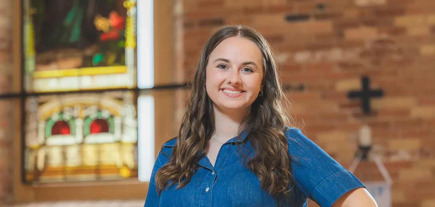 SNC alum Megan Salentine inside Old St. Joe’s