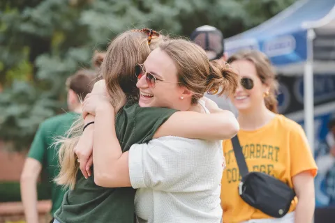 Alumni from St. Norbert College embrace