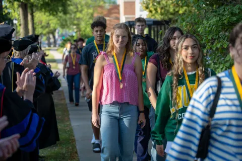 St. Norbert College students