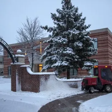Snow Day on Campus Means No Rest for Some